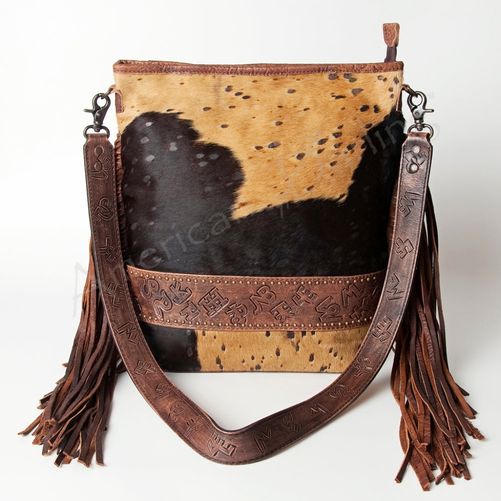 Stunning quality hair on cowhide Purse
